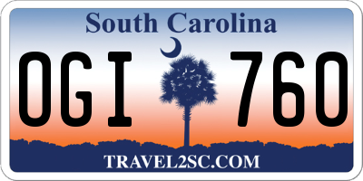 SC license plate OGI760