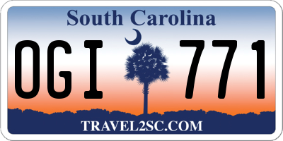 SC license plate OGI771