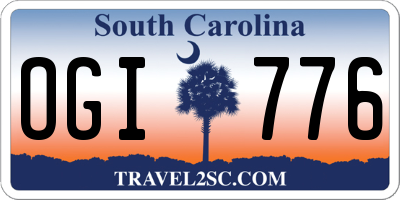 SC license plate OGI776