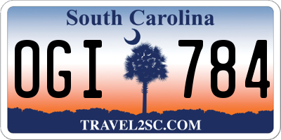 SC license plate OGI784