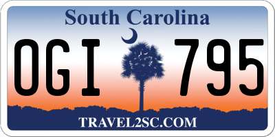 SC license plate OGI795