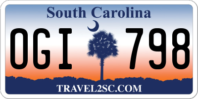 SC license plate OGI798