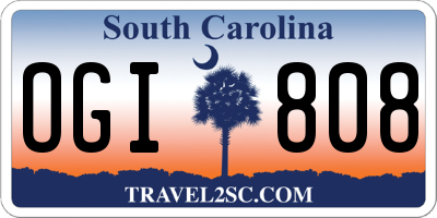SC license plate OGI808