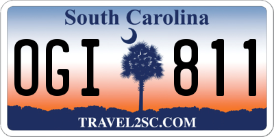 SC license plate OGI811