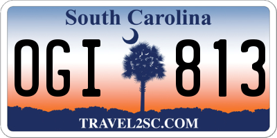 SC license plate OGI813