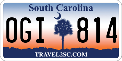 SC license plate OGI814