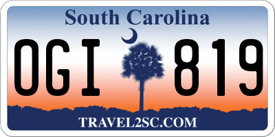 SC license plate OGI819