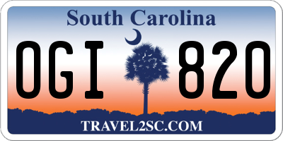 SC license plate OGI820