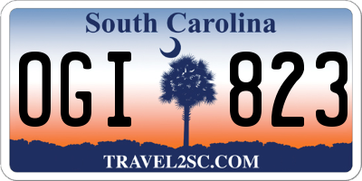 SC license plate OGI823