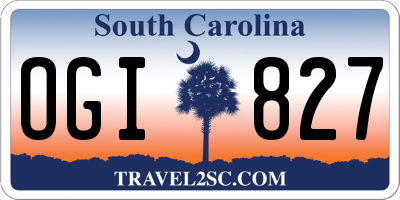 SC license plate OGI827