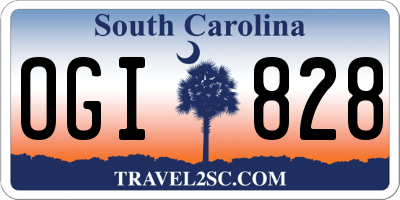 SC license plate OGI828