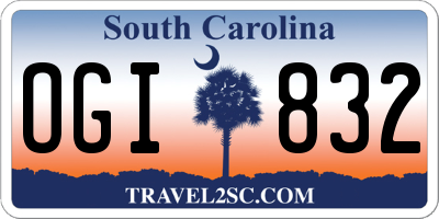 SC license plate OGI832