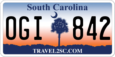 SC license plate OGI842