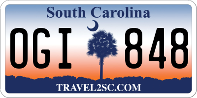 SC license plate OGI848