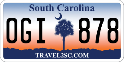 SC license plate OGI878