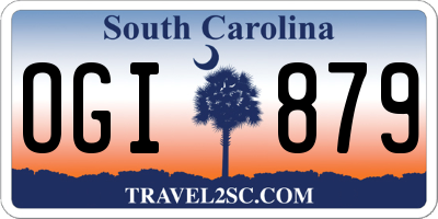 SC license plate OGI879