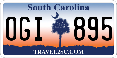 SC license plate OGI895