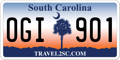 SC license plate OGI901