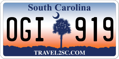 SC license plate OGI919
