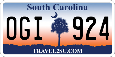 SC license plate OGI924
