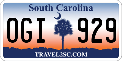 SC license plate OGI929