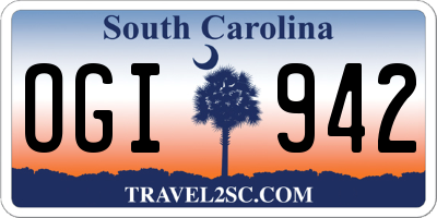 SC license plate OGI942