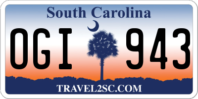 SC license plate OGI943
