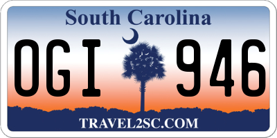 SC license plate OGI946