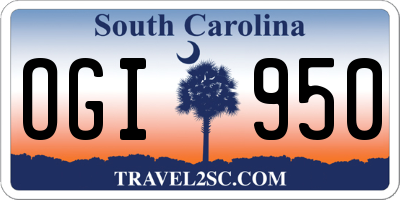 SC license plate OGI950