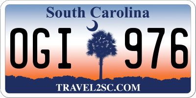 SC license plate OGI976