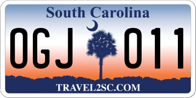 SC license plate OGJ011