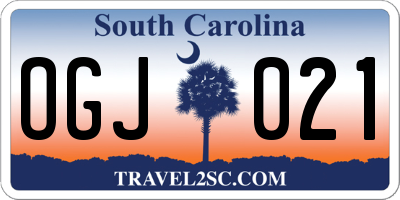 SC license plate OGJ021