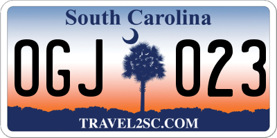 SC license plate OGJ023