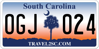 SC license plate OGJ024
