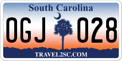 SC license plate OGJ028