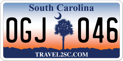 SC license plate OGJ046