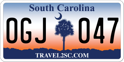 SC license plate OGJ047