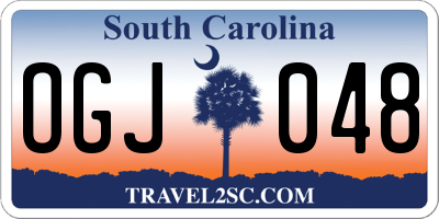 SC license plate OGJ048