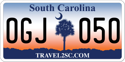 SC license plate OGJ050