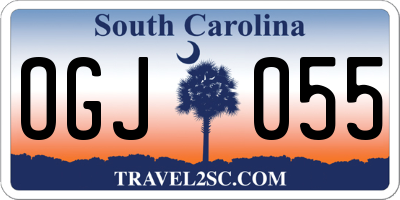 SC license plate OGJ055