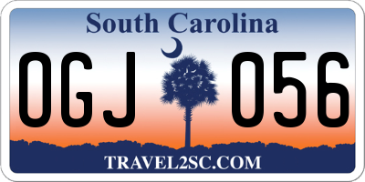 SC license plate OGJ056