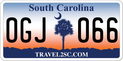 SC license plate OGJ066