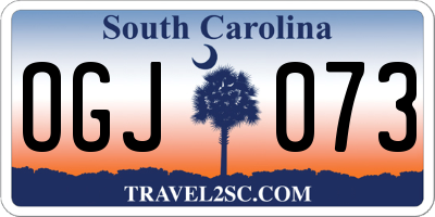 SC license plate OGJ073