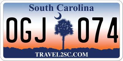 SC license plate OGJ074
