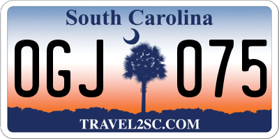 SC license plate OGJ075