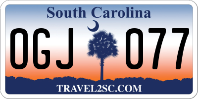 SC license plate OGJ077