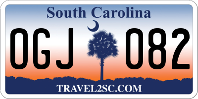 SC license plate OGJ082