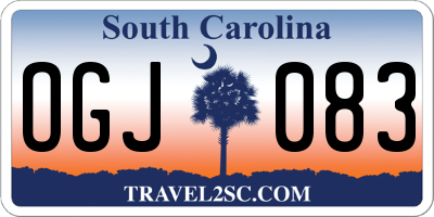 SC license plate OGJ083
