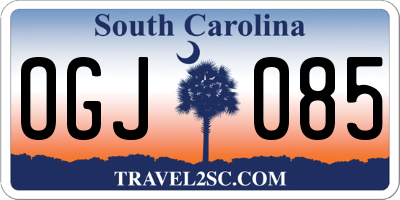 SC license plate OGJ085