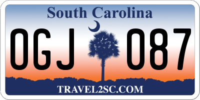 SC license plate OGJ087